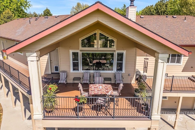 10395 Willis Rd, Middleton, ID 83644 - rear view of property with a chimney and a shingled roof