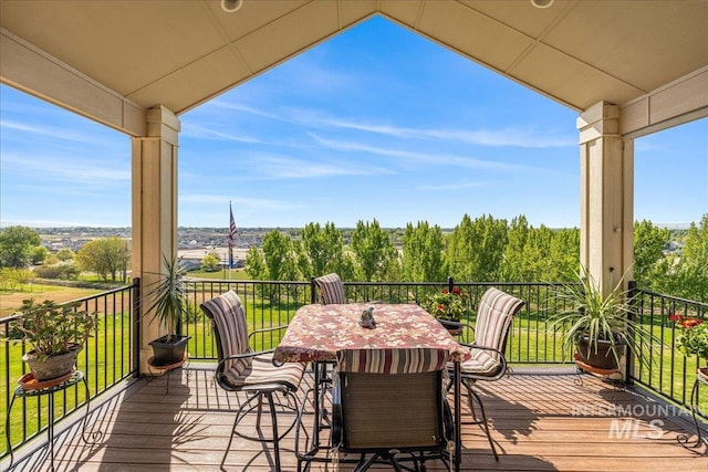 10395 Willis Rd, Middleton, ID 83644 - deck with outdoor dining area