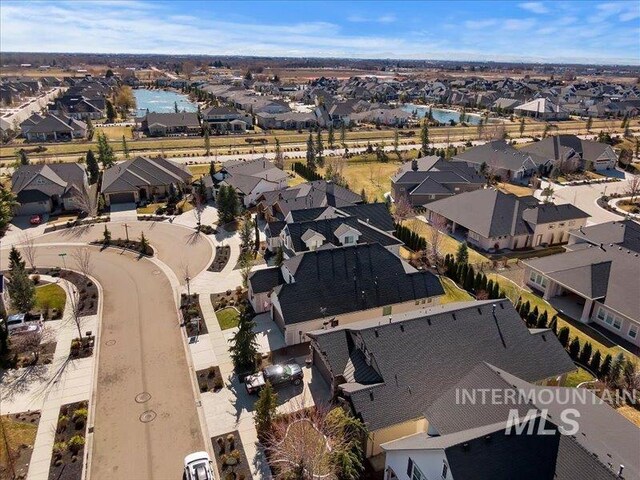 drone / aerial view featuring a residential view