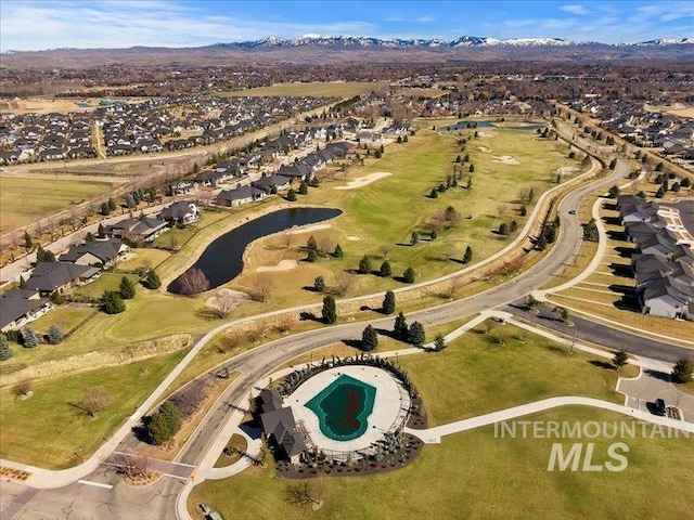 drone / aerial view with a residential view