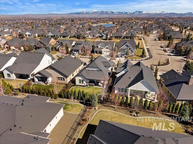 bird's eye view featuring a residential view