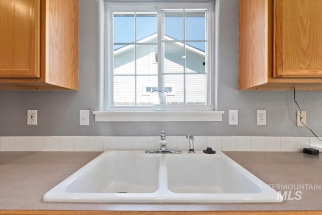 1600 Peregrine, Mountain Home, ID 83647 - kitchen view of a sink and a textured wall
