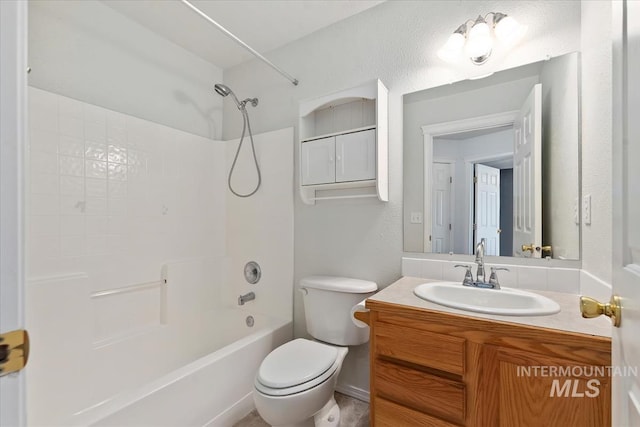 1600 Peregrine, Mountain Home, ID 83647 - bathroom with toilet, vanity, and shower / washtub combination