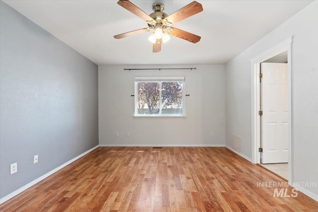 1600 Peregrine, Mountain Home, ID 83647 - empty room featuring light wood finished floors, baseboards, and a ceiling fan