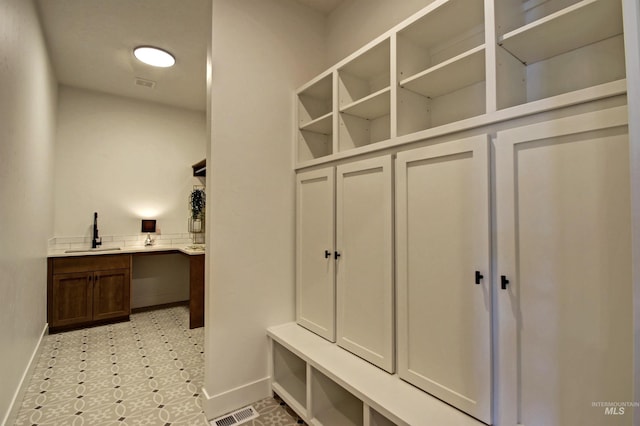 mudroom featuring sink