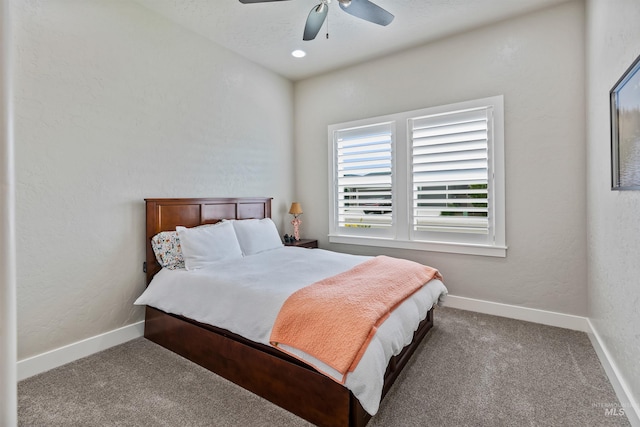 18279 N Tulip Ave, Nampa, ID 83687 - bedroom with baseboards, a ceiling fan, and carpet