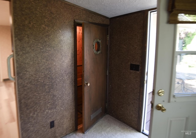 8395 W Golse Dr, Boise, ID 83704 - entryway with a textured ceiling and carpet flooring