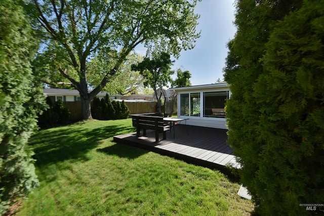 8395 W Golse Dr, Boise, ID 83704 - view of yard featuring a deck and fence