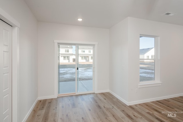 interior space featuring light hardwood / wood-style floors