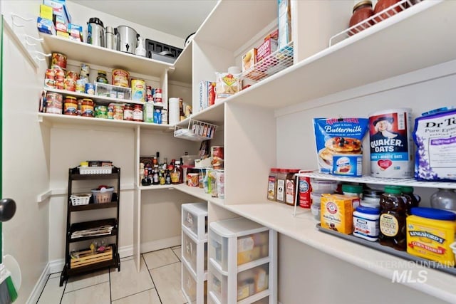 view of storage area