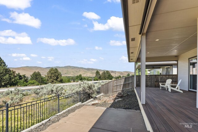 3924 E Forked Deer St, Boise, ID 83716 - fenced backyard with a mountain view