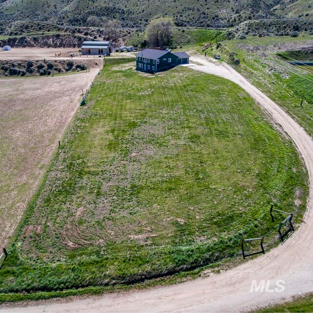 bird's eye view featuring a rural view