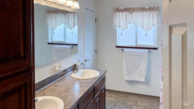 bathroom with vanity