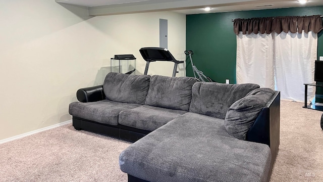 view of carpeted living room