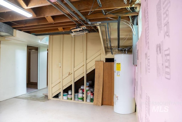 1114 12th Ave, Lewiston, ID 83501 - unfinished basement featuring water heater