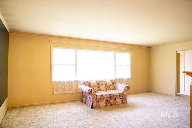 1114 12th Ave, Lewiston, ID 83501 - living area featuring crown molding, carpet flooring, and baseboards