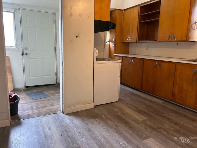 1703 7th Ave, Lewiston, ID 83501 - kitchen featuring washer / clothes dryer and dark hardwood / wood-style floors