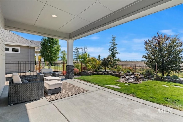 view of patio / terrace with fence