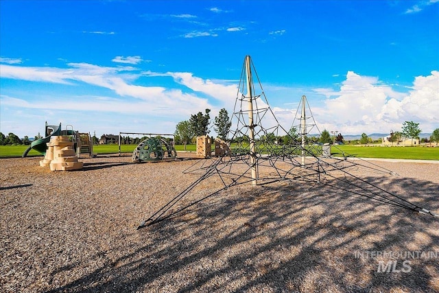 view of community jungle gym