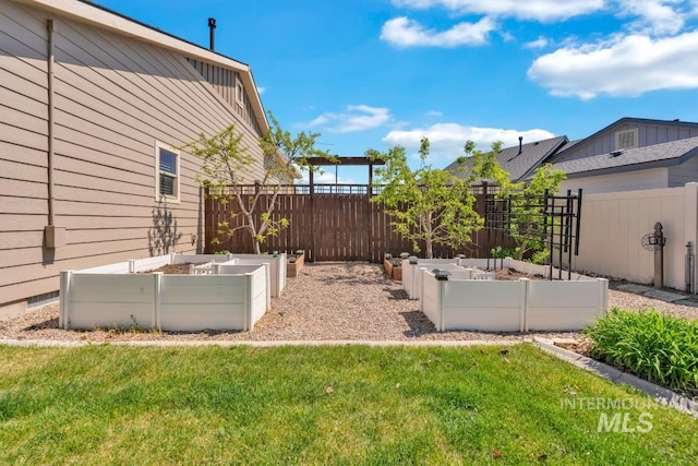 855 N Morley Green Pl, Eagle, ID 83616 - view of yard with a fenced backyard and a vegetable garden