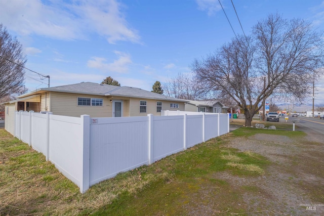 exterior space featuring fence