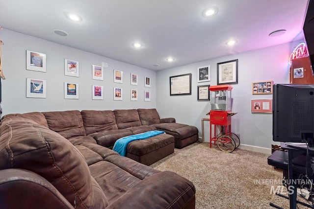 view of carpeted living room