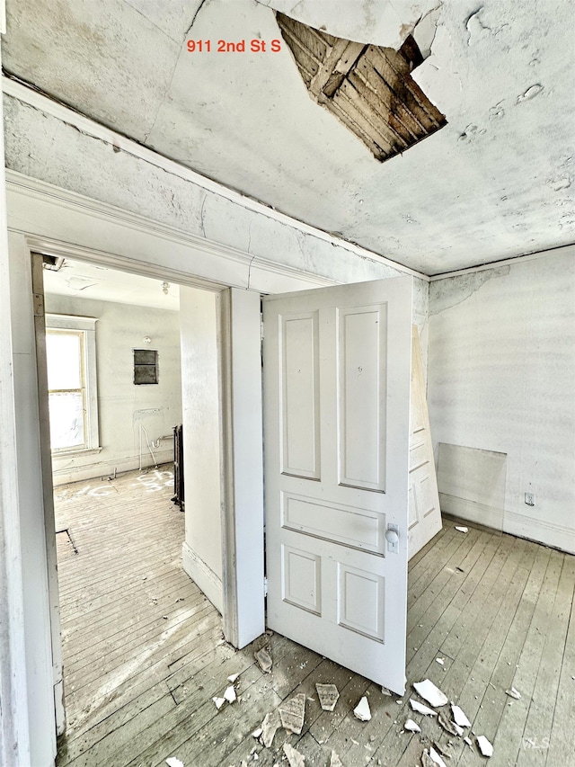 interior space featuring wood-type flooring