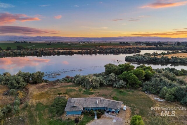 23743 Viking Ln, Wilder, ID 83676 - aerial view at dusk of a water view