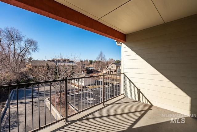 balcony with a residential view