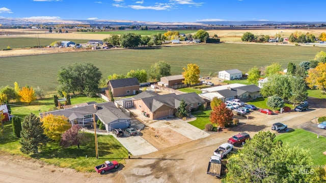 drone / aerial view featuring a rural view