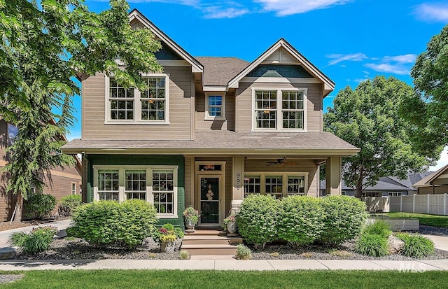 998 E Shadow Creek Ln, Eagle, ID 83616 - craftsman inspired home with a porch and roof with shingles