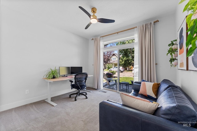 918 N 31st St, Boise, ID 83702 - office space with carpet and a ceiling fan