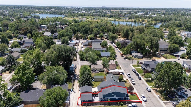 918 N 31st St, Boise, ID 83702 - aerial perspective of suburban area with property boundaries highlighted and a large body of water
