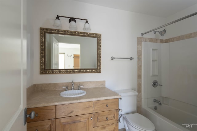 205 Shaun Ln, Hailey, ID 83333 - full bathroom featuring toilet, vanity, and shower / bathtub combination
