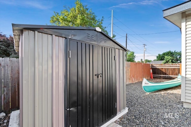 1404 River Run Ln, Caldwell, ID 83605 - view of shed featuring a fenced backyard