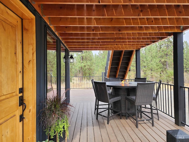 85 Cottage Rd, Anatone, WA 99401 - deck featuring outdoor dining space