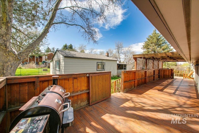 view of wooden deck
