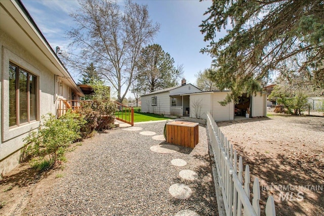 exterior space featuring fence