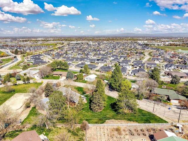 aerial view featuring a residential view