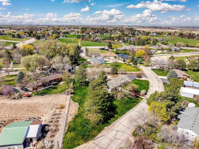 drone / aerial view with a residential view