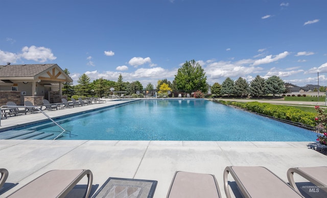 5222 S Montague Way, Meridian, ID 83642 - community pool with a patio area
