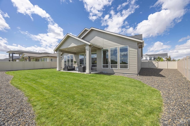 5222 S Montague Way, Meridian, ID 83642 - back of property featuring a patio