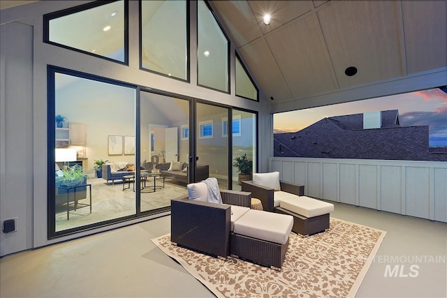 view of patio with outdoor lounge area