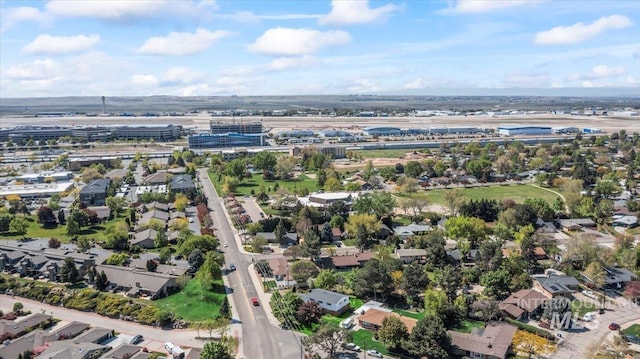 birds eye view of property with a residential view