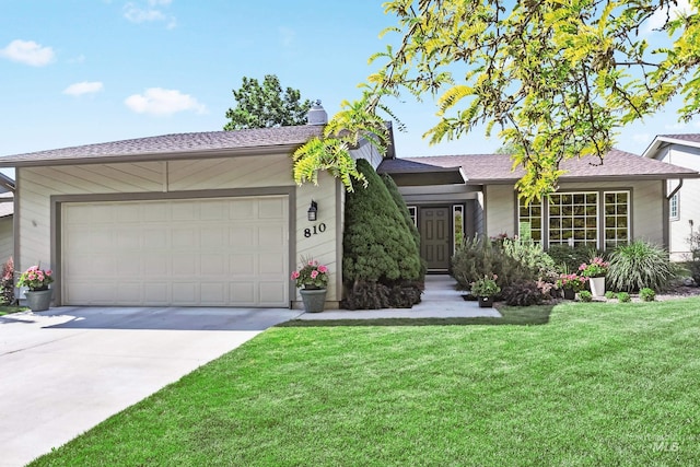 810 N Eagle Hills Way, Eagle, ID 83616 - single story home with concrete driveway, a front lawn, a garage, and roof with shingles