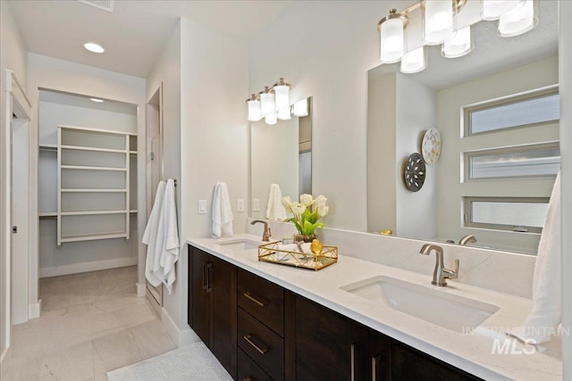 bathroom with vanity