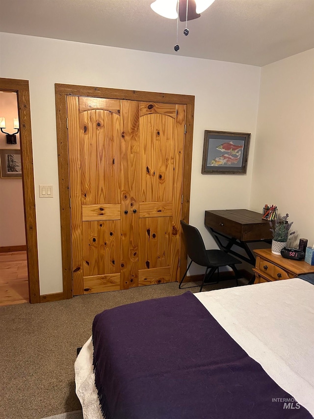 bedroom featuring carpet