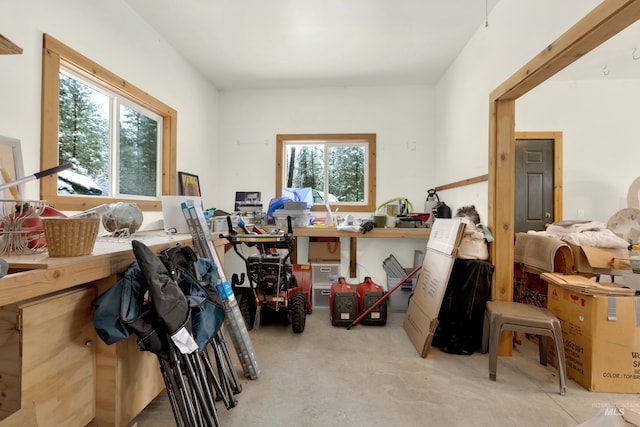 interior space with a wealth of natural light