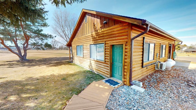 exterior space with board and batten siding