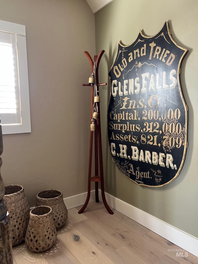 interior details featuring hardwood / wood-style floors